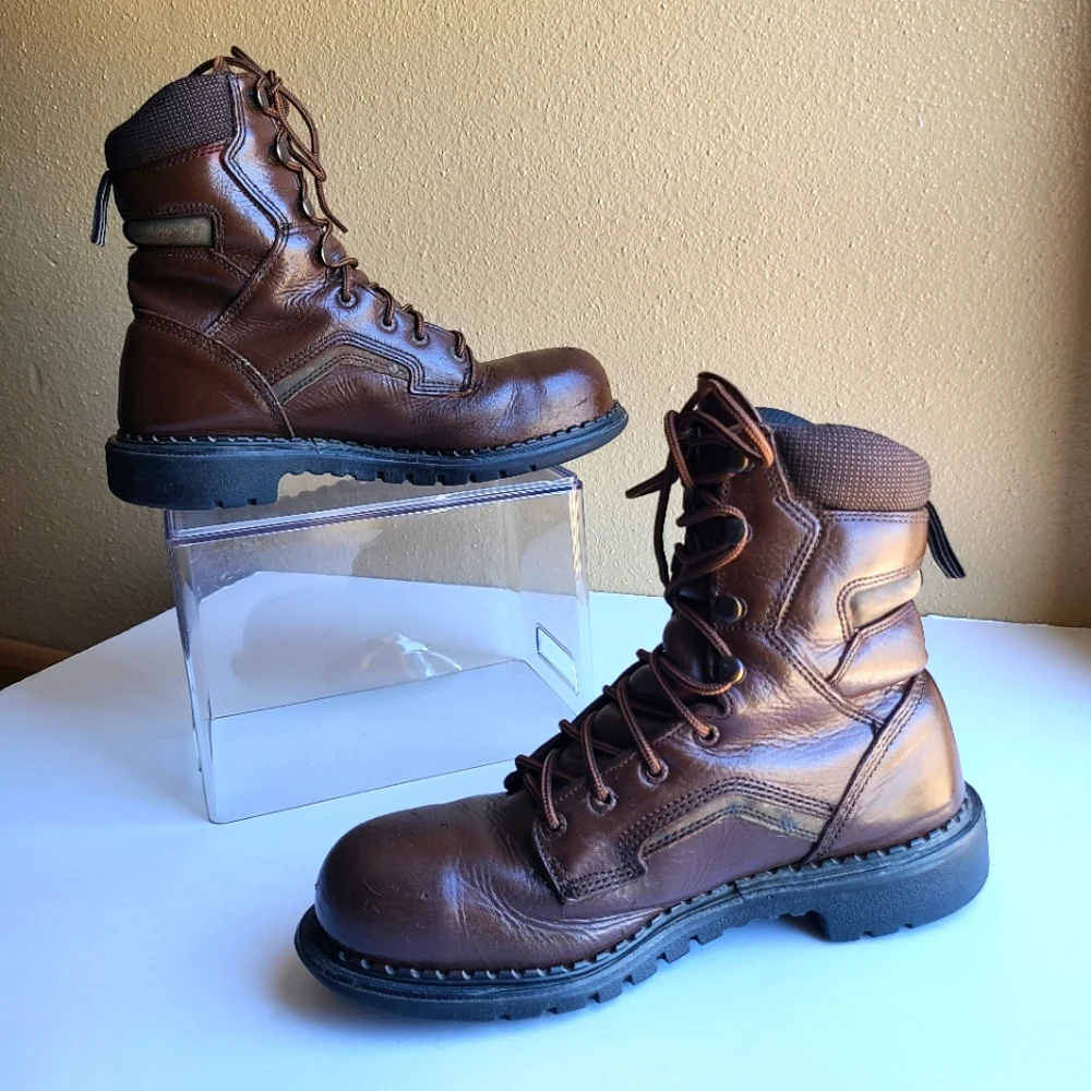 RED WING BOOTS Dyna Force -STEEL TOE INSULATED WORK BOOTS Men size 8.5 - Picture 4 of 12